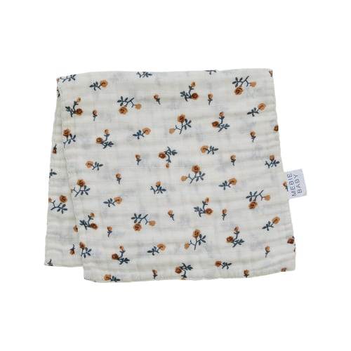 Cream Floral Burp Cloth by Mebie Baby – Avery and Everett