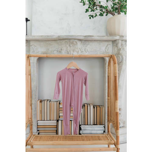 Zippered Romper in Raspberry