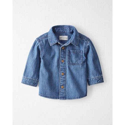 Baby Organic Cotton Chambray Button-Front Shirt - Little Planet | Carter's