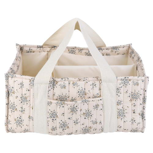 HUISZJ Baby Diaper Caddy Organizer, Large Capacity Diaper Bag with Adjustable Divider, Quilted Nursery Storage Basket for Mon Dad, style 3