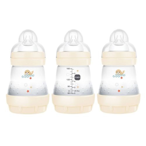 Mam Easy Start Anti-colic Baby Bottle - 0+ Months - 5oz/3pk - Shell