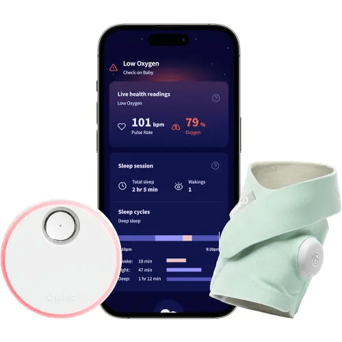 Owlet Dream Sock® - FDA-Cleared Smart Baby Monitor - Track Live Pulse (Heart) Rate, Oxygen in Infants - Receive Notifications