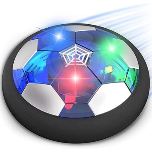 Hover Soccer Ball Boy Toy, Air Power Floating Hover Soccer with LED Light & Soft Foam Bumper, Kids Training Soccer Ball Indoor Outdoor Game, Birthday Gifts for Age 3 4 5 6-10 Years Old Boys Girls