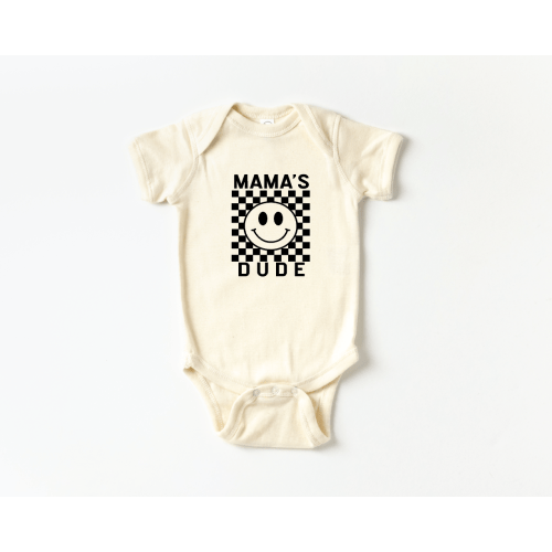 Mama's Dude Checkered Onesie