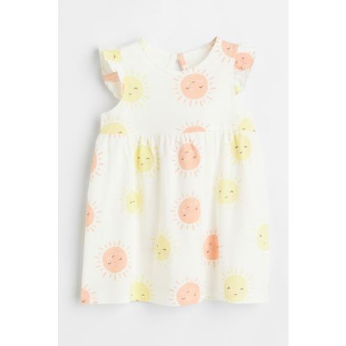 Ruffle-trimmed Jersey Dress