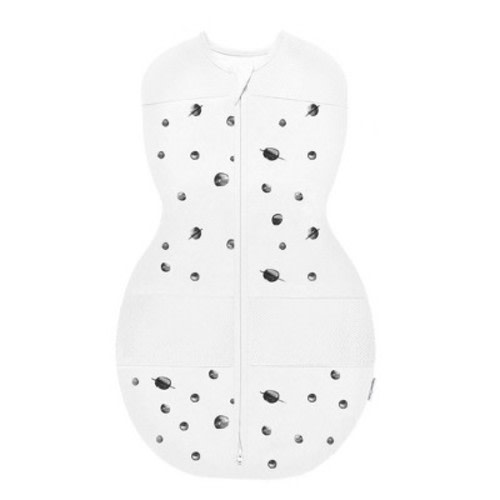 Happiest Baby Sleepea Sack Swaddle Wrap, Color: White with Black Planets - Out of Stock, Size: M