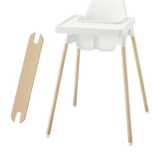Yeah Baby Goods Adjustable Footrest & Leg Wrap Set Compatible with The IKEA Antilop Highchair (Birch) - High Chair Accessories Bundle - Attachable Foot Rest w/Support Clamps & Matching Leg Stickers