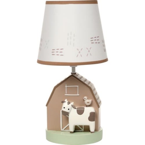 Farmyard Friends Decorative Tabletop Nursery Lamp with Shade