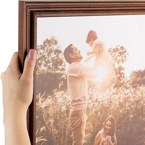 ArtToFrames 6x13 inch Walnut stain Wood Picture Frame, 2WOM0066-81375-YWAL-6x13