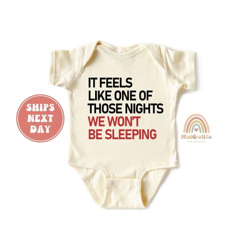 Baby Announcement Onesie®, Feels Like One of Those Nights Baby Bodysuit, Kids Baby Shower Gift, We Won't Be Sleeping Shirt, Pregnancy Gift