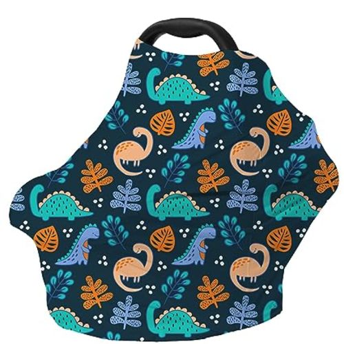 Car Seat Covers for Babies, Multi-use - Navy Dinosaur