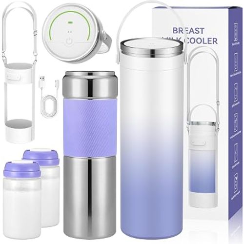 18 oz Portable Breast Milk Cooler, 24H Cooling Breastmilk Chiller