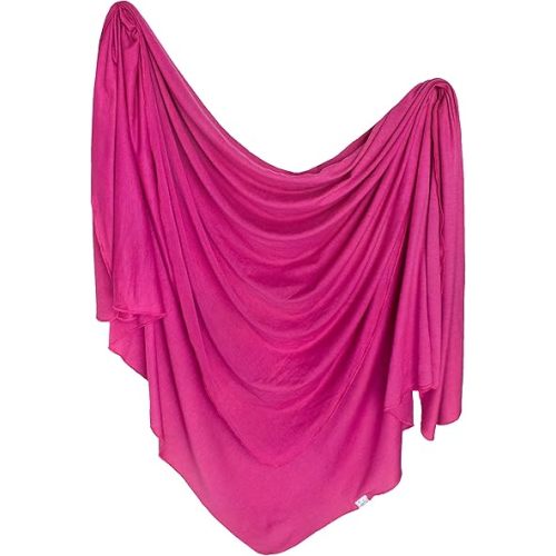 Copper Pearl Baby Swaddle Blanket - Premium Knit Baby Blanket, Large Soft Stretchy Receiving Blankets for Baby Boy and Girl, Swaddles for Newborn, Infant, and Toddler (Berry)