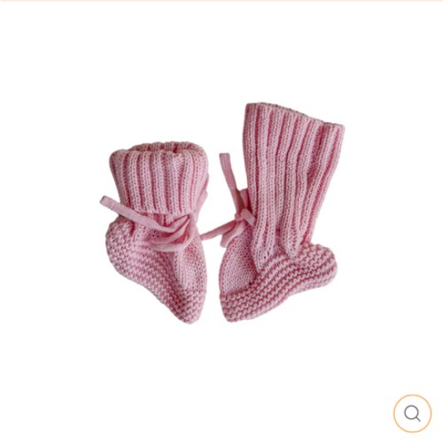Knitted Booties | Peony – Little and Fern