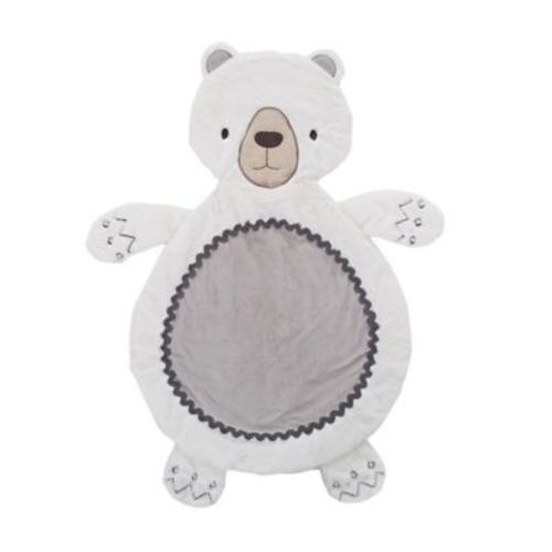 Levtex Baby Bailey Playmat - White, Tan and Grey in White