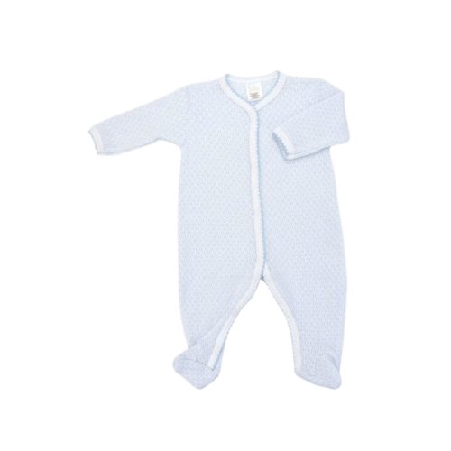 Paty LS Footie - Blue - Bibs and Kids Boutique 3M