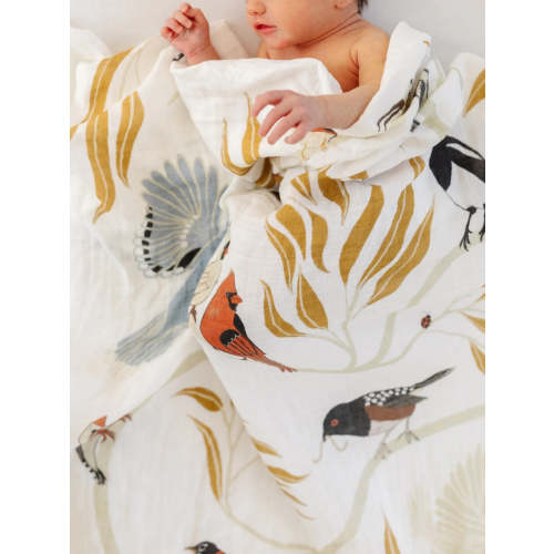 For the Birds Muslin Swaddle
