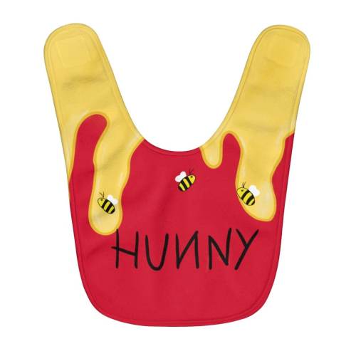 Winnie the Pooh inspired Hunny Fleece Baby Bib