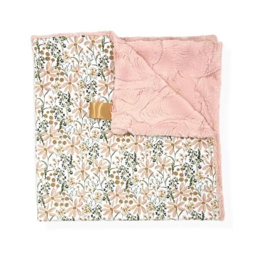 Baby Blanket- DAISY DREAMS- baby blanket- baby bedding- girl baby bedding- floral blanket girl- girl nursery- boho blush gold- Indy Bloom
