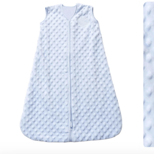 Blue Plushy Dot Velboa Wearable Baby Blanket | HALO