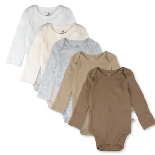 5-Pack Organic Cotton Long Sleeve Bodysuits | Honest Baby Clothing