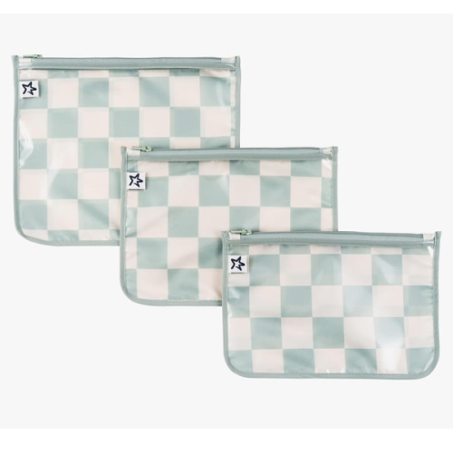 Tiny Twinkle Mess-proof Travel Bags, Airline Compliant, Zipper Closure, Clear Front Pouch, Diaper Bag Packing, Toiletry or Cosmetics Organizer