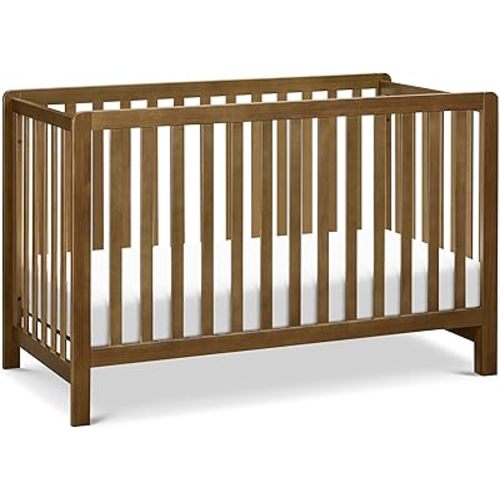 Carter's by DaVinci Colby 4-in-1 Low-Profile Convertible Crib in Walnut, Greenguard Gold Certified