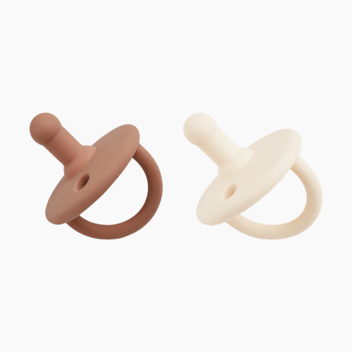 AEIOU Silicone Pacifier (2 Pack) - Clay/Oat Milk