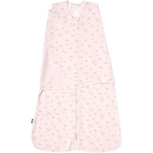HALO 100% Cotton Sleepsack Swaddle, 3-Way Adjustable Wearable Blanket, TOG 1.5, Pink Floral, Small, 3-6 Months