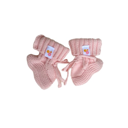 Knitted Booties | Baby Pink – Little and Fern