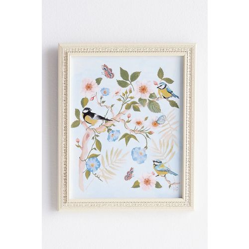 Chinoiserie of Rosa and Little Birds Wall Art