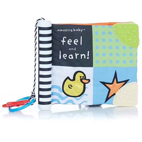 KIDS PREFERRED Amazing Baby Feel and Learn Soft Teether Book, Multicolor
