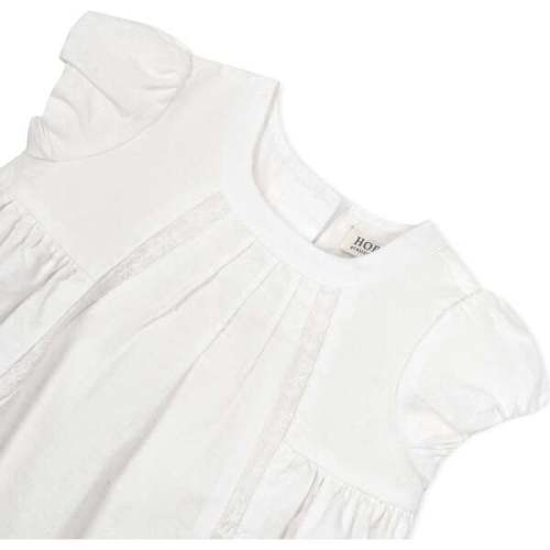Short Sleeve Special Occasion Linen Pintuck Dress, Soft White Pintuck - Hope & Henry | Maisonette