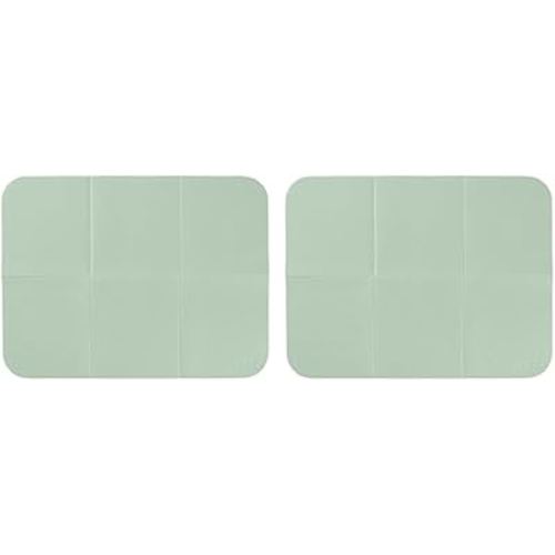 Ubbi On-The-Go Diaper Changing Baby Mat, Soft and Comfortable Diaper Bag Accessory Must Have for Newborns, Easy to Clean, Portable Folding Pad, Baby Traveling Accessories, Sage Green (Pack of 2)