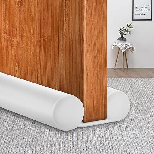MAXTID 32" Door Draft Stopper White Door Air Draft Stopper Breeze Wind Blocker Bedroom Must Haves 2024 Door Stoppers for Bottom of Door Small Apartment Doors Essentials