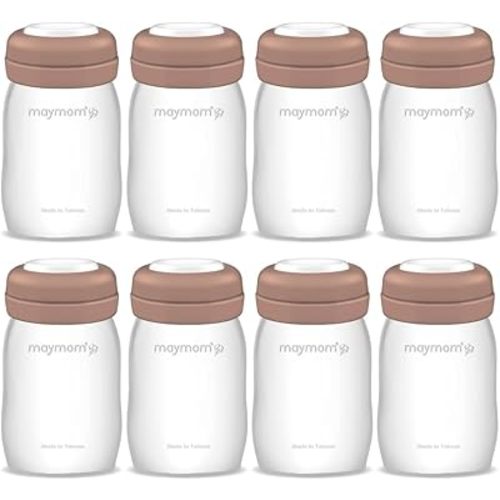 Maymom Wide Neck Breastmilk Collection n Storage Bottle 5.4 oz; Re-markable SureSeal Disc. Fits Spectra S2 Spectra S1 9 Plus.