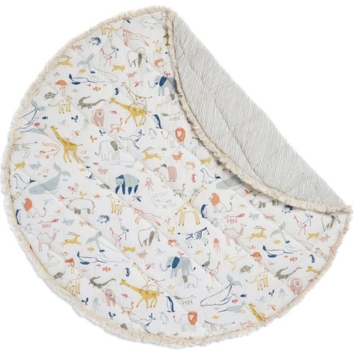 Pehr Into the Wild Round Reversible Play Mat, Ivory