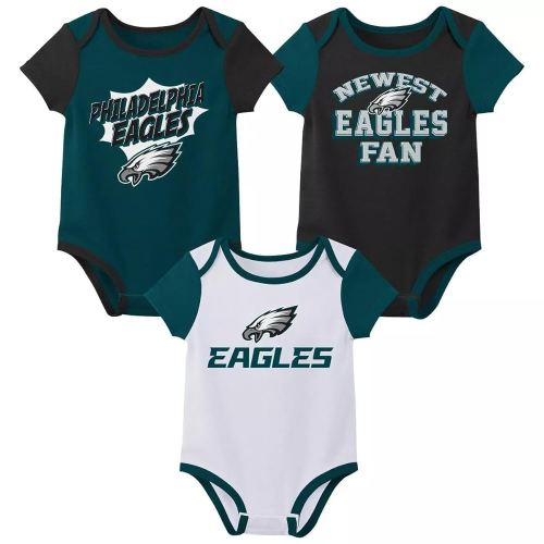 Outerstuff NFL Newborn Infants 0-18M Newsest Fan 3 Pack Creeper Bodysuit Romper Set