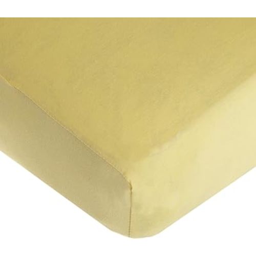 American Baby Company Supreme Fitted Crib Sheet 28" x 52", Enhanced Thickness for Soft, Breathable Neutral 100% Cotton Jersey Comfort, Maize, for Boys and Girls