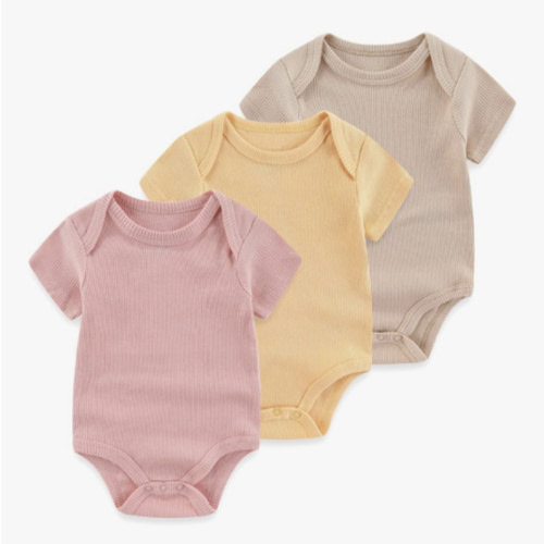 Baby Bodysuit Boy Girl Clothes Soft Newborn Infant Outfit Short Sleeve Romper