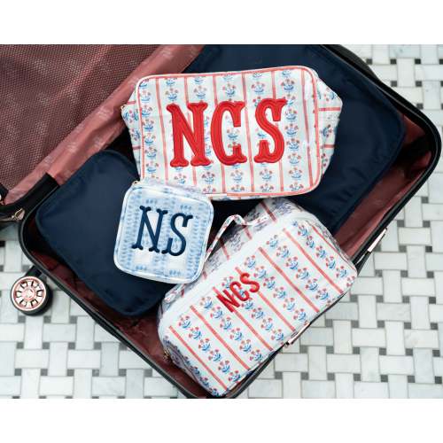 Embroidered Clear Coated Medium Pouch - @Nashville Tash x SWP - Sprinkled With Pink