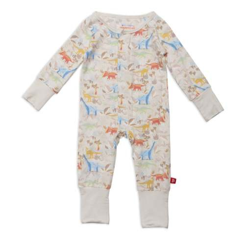 ext-roar-dinary modal magnetic grow with me convertible coverall; size: newborn