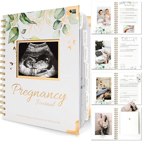 Pregnancy Journal for First Time Moms Gifts - 90 Pages Hardcover Pregnancy Memory Book,