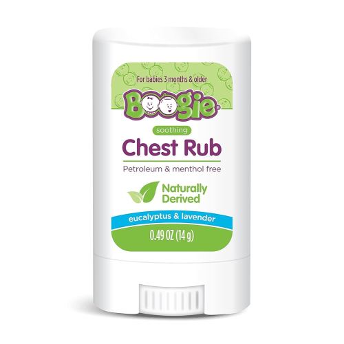 Boogie Chest Rub Stick for Soothing Relief, Petroleum-Free, USDA Organic, Naturally Derived, Soothing Eucalyptus and Lavender, 0.49 oz (Pack of 1)
