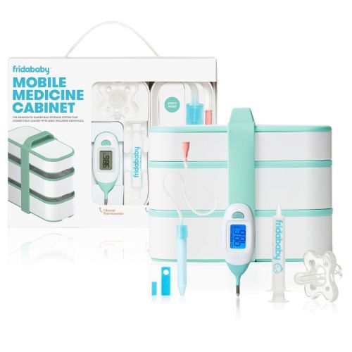 Frida Baby Mobile Medicine Cabinet: Thermometer, Nasal Aspirator, Medicine Syringe