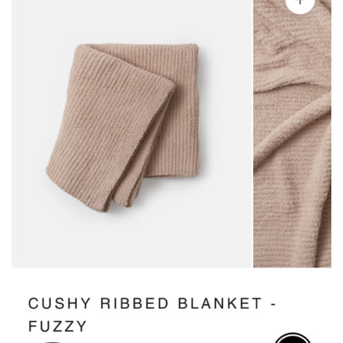 7 AM Cushy Ribbed Blanket - Fuzzy