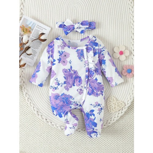 Baby girl sleeper set