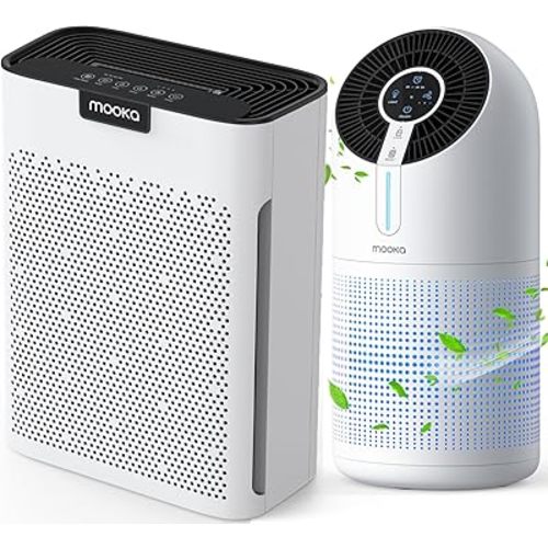 Air Purifiers for Home Large Room 2000 Ft² with Washable Filters, KJ190L + M02, Fragrance Sponge, MOOKA H13 HEPA Filter Pet Air Purifier for Bedroom