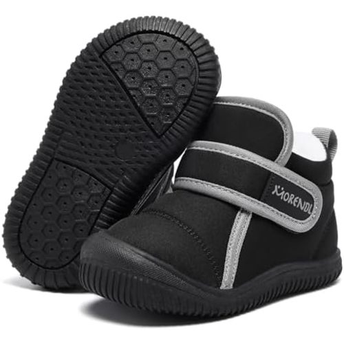 MORENDL Toddler Snow Boots Baby Booties Infant Winter Shoes First Walking Shoes