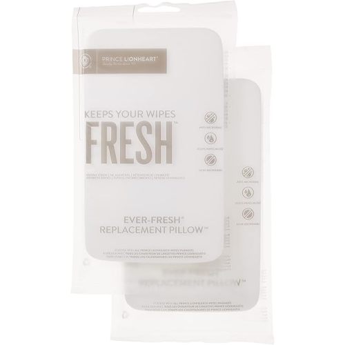 Prince Lionheart Ever-Fresh Wipe Warmer Replacement Pillows for Ultimate Baby Wipe Warmer That Keeps Baby Wipes Warmer Fresh, Prevents Discoloration or Drying Out Of Baby Wipes - 2 Pack